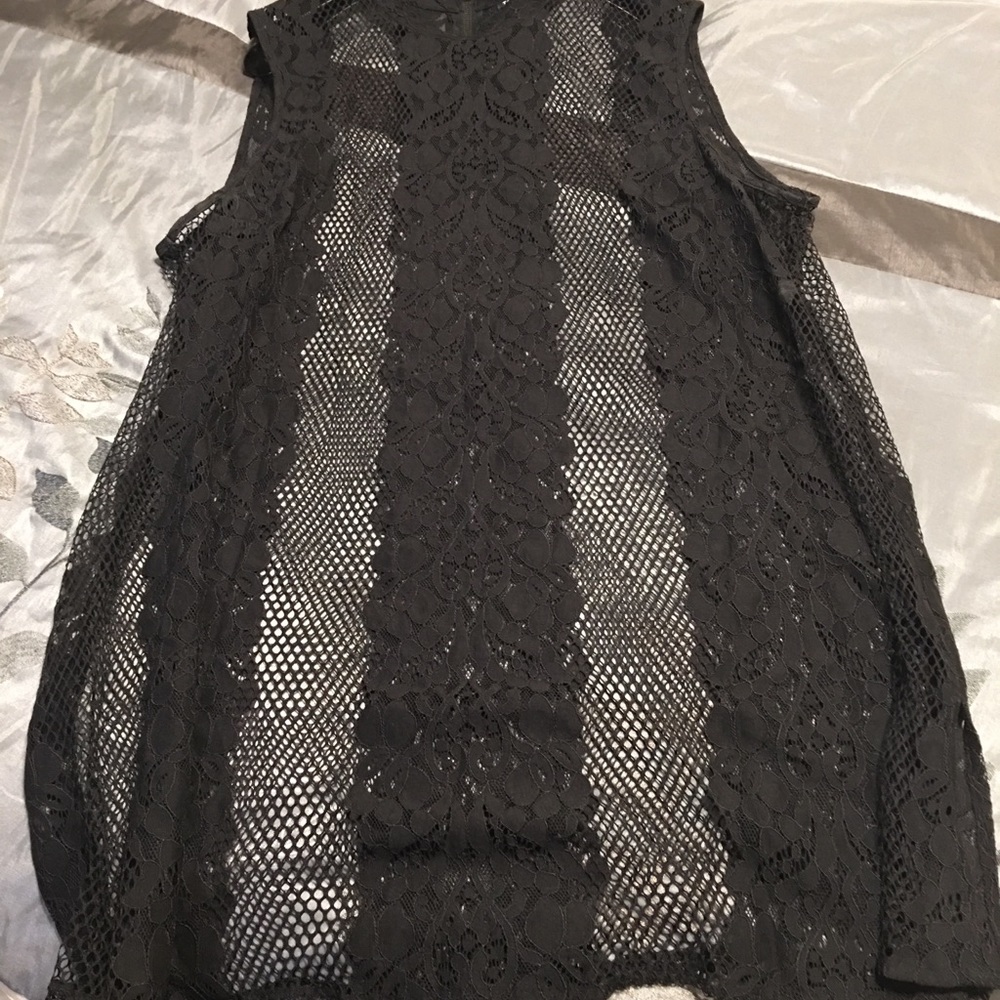 Black lace top